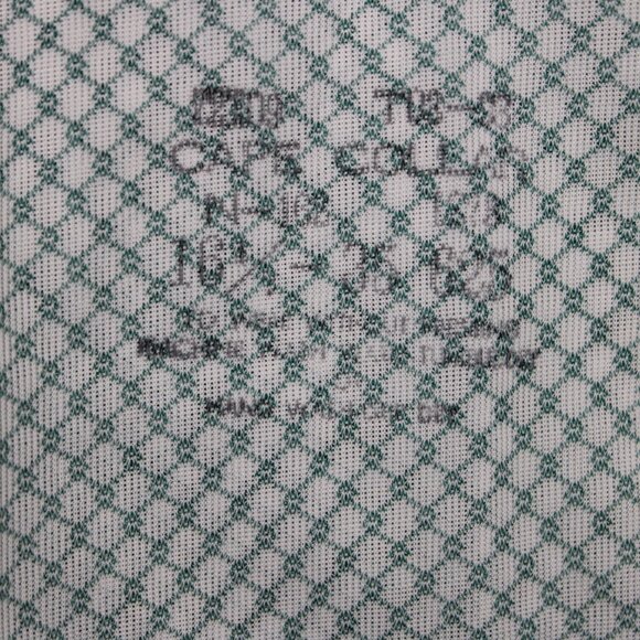 VTG Sears Perma-Prest Dress Shirt Mens 16 1/2, 35 Green/White Trim Regular Knit - Picture 7 of 13